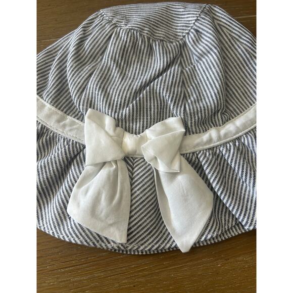 NWT Janie and Jack 6-12 Months striped bow sunhat - Picture 2 of 5